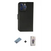 MARSİLYAN™- iPhone 13 Pro Max Kılıf Siluet Işık Serisi - Siyah Bilvis 3D Cam Ekran Koruyucu + Shine Kamera Lens Koruma Cam - GI