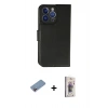 MARSİLYAN™- iPhone 13 Pro Max Kılıf Siluet Işık Serisi - Siyah Bilvis 3D Cam Ekran Koruyucu + Shine Kamera Lens Koruma Cam - PE
