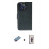 MARSİLYAN™- iPhone 13 Pro Max Kılıf Siluet Işık Serisi - Siyah Bilvis 3D Cam Ekran Koruyucu + Shine Kamera Lens Koruma Cam - PE