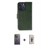 MARSİLYAN™- iPhone 13 Pro Max Kılıf Siluet Işık Serisi - Siyah Bilvis 3D Cam Ekran Koruyucu + Neon Fosforlu Kamera Lens - YL