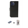 MARSİLYAN™- iPhone 13 Pro Max Kılıf Siluet Işık Serisi - Siyah Bilvis 3D Cam Ekran Koruyucu + Renkli Kamera Lens Koruma Cam - YL