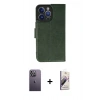 MARSİLYAN™- iPhone 13 Pro Max Kılıf Siluet Işık Serisi - Siyah Bilvis 3D Mat Cam Ekran Koruyucu + Beyaz Neon Fosforlu Kamera Lens