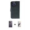 MARSİLYAN™- iPhone 13 Pro Max Kılıf Siluet Işık Serisi - Siyah Bilvis 3D Mat Cam Ekran Koruyucu + Beyaz Neon Fosforlu Kamera Lens