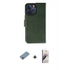 MARSİLYAN™- iPhone 13 Pro Max Kılıf Siluet Işık Serisi - Siyah Bilvis 3D Mat Cam Ekran Koruyucu + Shine Kamera Lens Koruma Cam - GI