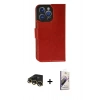 MARSİLYAN™- iPhone 13 Pro Max Kılıf Siluet Işık Serisi - Siyah Bilvis 3D Mat Cam Ekran Koruyucu + Gold Raze Metal Kamera Lens
