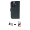 MARSİLYAN™- iPhone 13 Pro Max Kılıf Siluet Işık Serisi - Siyah Bilvis 3D Mat Cam Ekran Koruyucu + Rainbow Kamera Lens Koruma Cam - KI