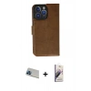 MARSİLYAN™- iPhone 13 Pro Max Kılıf Siluet Işık Serisi - Siyah Bilvis 3D Mat Cam Ekran Koruyucu + Rainbow Kamera Lens Koruma Cam - MI