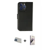 MARSİLYAN™- iPhone 13 Pro Max Kılıf Siluet Işık Serisi - Siyah Bilvis 3D Mat Cam Ekran Koruyucu + Rainbow Kamera Lens Koruma Cam - MI