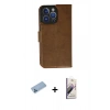 MARSİLYAN™- iPhone 13 Pro Max Kılıf Siluet Işık Serisi - Siyah Bilvis 3D Mat Cam Ekran Koruyucu + Mavi Shine Kamera Lens Koruma Cam