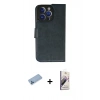 MARSİLYAN™- iPhone 13 Pro Max Kılıf Siluet Işık Serisi - Siyah Bilvis 3D Mat Cam Ekran Koruyucu + Mavi Shine Kamera Lens Koruma Cam