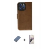 MARSİLYAN™- iPhone 13 Pro Max Kılıf Siluet Işık Serisi - Siyah Bilvis 3D Mat Cam Ekran Koruyucu + Metal Kamera Lens Koruma Cam - AKYL