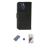MARSİLYAN™- iPhone 13 Pro Max Kılıf Siluet Işık Serisi - Siyah Bilvis 3D Mat Cam Ekran Koruyucu + Metal Kamera Lens Koruma Cam - AKYL