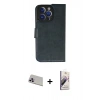 MARSİLYAN™- iPhone 13 Pro Max Kılıf Siluet Işık Serisi - Siyah Bilvis 3D Mat Cam Ekran Koruyucu + Rainbow Kamera Lens Koruma Cam - MR