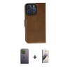 MARSİLYAN™- iPhone 13 Pro Max Kılıf Siluet Işık Serisi - Siyah Bilvis 3D Mat Cam Ekran Koruyucu + Neon Fosforlu Kamera Lens - YL