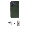 MARSİLYAN™- iPhone 13 Pro Max Kılıf Siluet Işık Serisi - Siyah Bilvis 3D Mat Cam Ekran Koruyucu + Pers Alüminyum Kamera Lens - LT