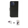MARSİLYAN™- iPhone 13 Pro Max Kılıf Siluet Işık Serisi - Siyah Bilvis 3D Mat Cam Ekran Koruyucu + Pers Alüminyum Kamera Lens - GI