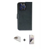 MARSİLYAN™- iPhone 13 Pro Max Kılıf Siluet Işık Serisi - Siyah Bilvis 3D Mat Cam Ekran Koruyucu + Pers Alüminyum Kamera Lens - GD