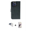 MARSİLYAN™- iPhone 13 Pro Max Kılıf Siluet Işık Serisi - Siyah Bilvis 3D Mat Cam Ekran Koruyucu + Pers Alüminyum Kamera Lens - LT