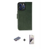 MARSİLYAN™- iPhone 13 Pro Max Kılıf Siluet Işık Serisi - Siyah Bilvis 3D Mat Cam Ekran Koruyucu + Renkli Kamera Lens Koruma Cam - TU