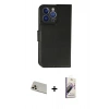 MARSİLYAN™- iPhone 13 Pro Max Kılıf Siluet Işık Serisi - Siyah Bilvis 3D Mat Cam Ekran Koruyucu + Rose Gold Rainbow Kamera Lens Koruma Cam