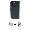 MARSİLYAN™- iPhone 13 Pro Max Kılıf Siluet Işık Serisi - Siyah Bilvis 3D Mat Cam Ekran Koruyucu + Rose Gold Rainbow Kamera Lens Koruma Cam