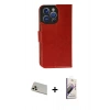 MARSİLYAN™- iPhone 13 Pro Max Kılıf Siluet Işık Serisi - Siyah Bilvis 3D Mat Cam Ekran Koruyucu + Rose Gold Rainbow Kamera Lens Koruma Cam