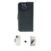 MARSİLYAN™- iPhone 13 Pro Max Kılıf Siluet Işık Serisi - Siyah Bilvis 3D Mat Cam Ekran Koruyucu + Shine Kamera Lens - GD