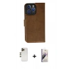 MARSİLYAN™- iPhone 13 Pro Max Kılıf Siluet Işık Serisi - Siyah Bilvis 3D Mat Cam Ekran Koruyucu + Shine Kamera Lens - GD