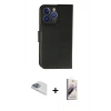 MARSİLYAN™- iPhone 13 Pro Max Kılıf Siluet Işık Serisi - Siyah Bilvis 3D Mat Cam Ekran Koruyucu + Pers Alüminyum Kamera Lens - SABE