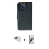 MARSİLYAN™- iPhone 13 Pro Max Kılıf Siluet Işık Serisi - Siyah Bilvis 3D Mat Cam Ekran Koruyucu + Pers Alüminyum Kamera Lens - SABE