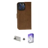 MARSİLYAN™- iPhone 13 Pro Max Kılıf Siluet Işık Serisi - Siyah Bilvis 5in1 3D Magic Cam Ekran Koruyucu + Rainbow Kamera Lens Koruma Cam - BZ