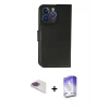 MARSİLYAN™- iPhone 13 Pro Max Kılıf Siluet Işık Serisi - Siyah Bilvis 5in1 3D Magic Cam Ekran Koruyucu + Pers Alüminyum Kamera Lens - GI