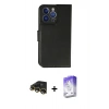 MARSİLYAN™- iPhone 13 Pro Max Kılıf Siluet Işık Serisi - Siyah Bilvis 5in1 3D Magic Cam Ekran Koruyucu + Raze Metal Kamera Lens - GD