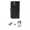 MARSİLYAN™- iPhone 13 Pro Max Kılıf Siluet Işık Serisi - Siyah Bilvis 5in1 3D Magic Cam Ekran Koruyucu + Shine Kamera Lens Koruma Cam - GI
