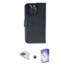 MARSİLYAN™- iPhone 13 Pro Max Kılıf Siluet Işık Serisi - Siyah Bilvis 5in1 3D Magic Cam Ekran Koruyucu + Pers Alüminyum Kamera Lens - GD