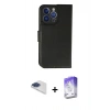 MARSİLYAN™- iPhone 13 Pro Max Kılıf Siluet Işık Serisi - Siyah Bilvis 5in1 3D Magic Cam Ekran Koruyucu + Pers Alüminyum Kamera Lens - LT