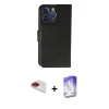MARSİLYAN™- iPhone 13 Pro Max Kılıf Siluet Işık Serisi - Siyah Bilvis 5in1 3D Magic Cam Ekran Koruyucu + Pers Alüminyum Kamera Lens - KI