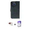 MARSİLYAN™- iPhone 13 Pro Max Kılıf Siluet Işık Serisi - Siyah Bilvis 5in1 3D Magic Cam Ekran Koruyucu + Pers Alüminyum Kamera Lens - KI