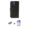 MARSİLYAN™- iPhone 13 Pro Max Kılıf Siluet Işık Serisi - Siyah Bilvis 5in1 3D Magic Cam Ekran Koruyucu + Renkli Kamera Lens Koruma Cam - PE