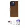 MARSİLYAN™- iPhone 13 Pro Max Kılıf Siluet Işık Serisi - Siyah Bilvis 5in1 3D Magic Cam Ekran Koruyucu + Pers Alüminyum Kamera Lens - KI