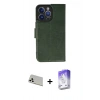 MARSİLYAN™- iPhone 13 Pro Max Kılıf Siluet Işık Serisi - Siyah Bilvis 5in1 3D Magic Cam Ekran Koruyucu + Rainbow Kamera Lens Koruma Cam - BZ