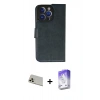 MARSİLYAN™- iPhone 13 Pro Max Kılıf Siluet Işık Serisi - Siyah Bilvis 5in1 3D Magic Cam Ekran Koruyucu + Rainbow Kamera Lens Koruma Cam - REGD
