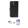 MARSİLYAN™- iPhone 13 Pro Max Kılıf Siluet Işık Serisi - Siyah Bilvis 5in1 3D Magic Cam Ekran Koruyucu + Sierra Blue Pers Alüminyum Kamera Lens