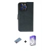 MARSİLYAN™- iPhone 13 Pro Max Kılıf Siluet Işık Serisi - Siyah Bilvis 5in1 3D Magic Cam Ekran Koruyucu + Shine Kamera Lens Koruma Cam - PE