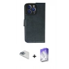 MARSİLYAN™- iPhone 13 Pro Max Kılıf Siluet Işık Serisi - Siyah Bilvis 5in1 3D Magic Cam Ekran Koruyucu + Sierra Blue Pers Alüminyum Kamera Lens