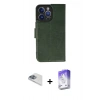 MARSİLYAN™- iPhone 13 Pro Max Kılıf Siluet Işık Serisi - Siyah Bilvis 5in1 3D Magic Cam Ekran Koruyucu + Sierra Blue Pers Alüminyum Kamera Lens