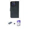MARSİLYAN™- iPhone 13 Pro Max Kılıf Siluet Işık Serisi - Siyah Bilvis 5in1 3D Magic Cam Ekran Koruyucu + Yeşil Renkli Kamera Lens Koruma Cam