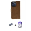 MARSİLYAN™- iPhone 13 Pro Max Kılıf Siluet Işık Serisi - Siyah Bilvis 5in1 3D Magic Cam Ekran Koruyucu + Yeşil Renkli Kamera Lens Koruma Cam