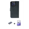 MARSİLYAN™- iPhone 13 Pro Max Kılıf Siluet Işık Serisi - Siyah Bilvis 5in1 5D Magic Hayalet Cam Ekran Koruyucu + Renkli Kamera Lens Koruma Cam - PE