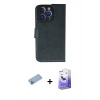 MARSİLYAN™- iPhone 13 Pro Max Kılıf Siluet Işık Serisi - Siyah Bilvis 5in1 5D Magic Hayalet Cam Ekran Koruyucu + Shine Kamera Lens Koruma Cam - MI